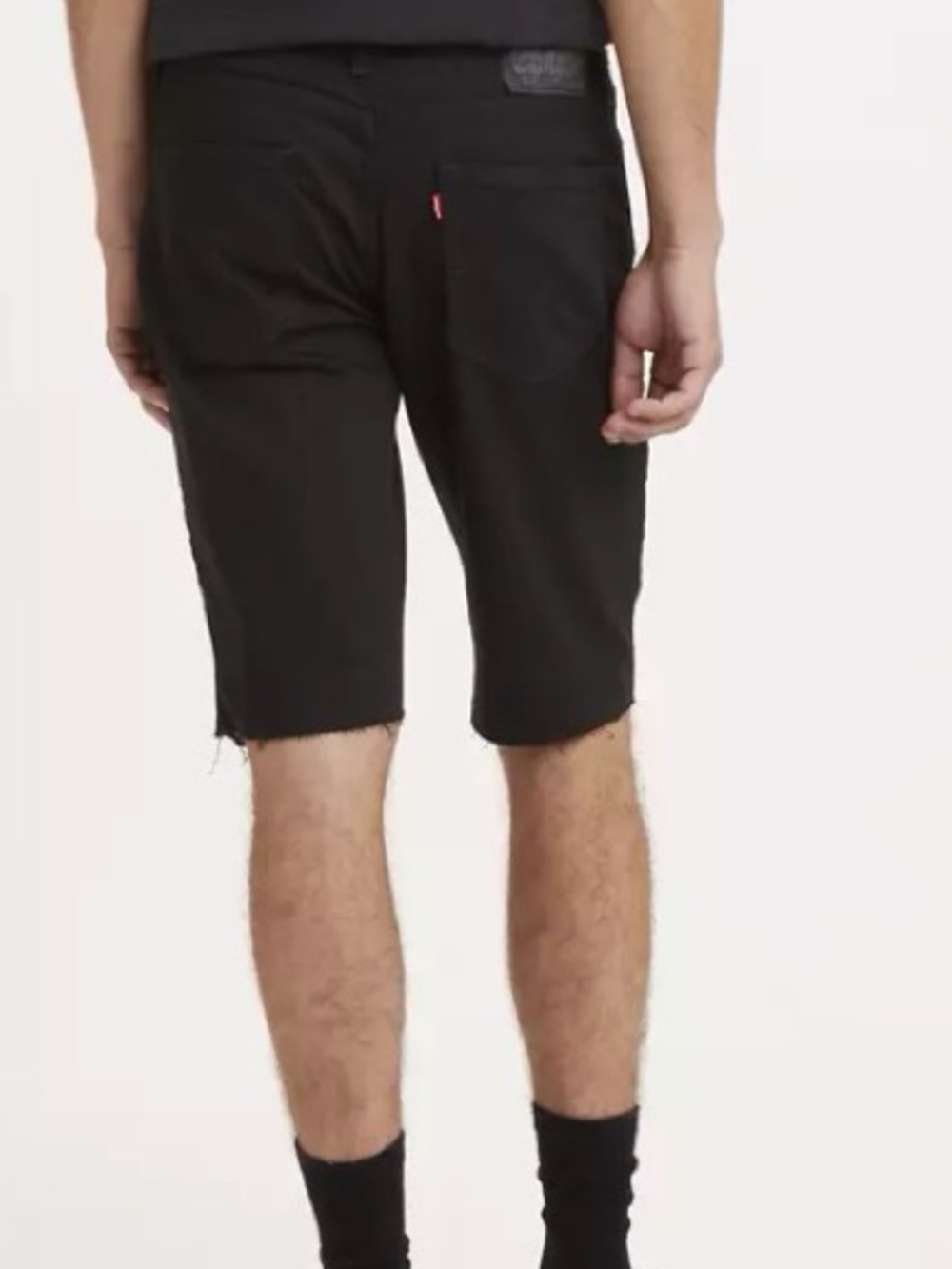 Levi's 511 Men's SLIM CUT-OFF  Black Denim Shorts with Frayed Hem